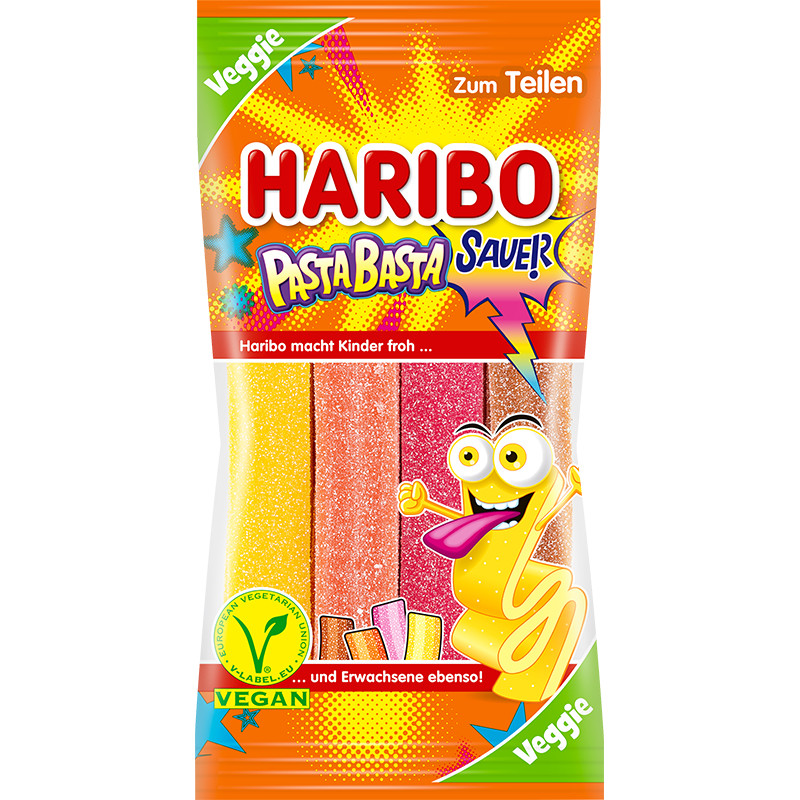 Haribo Pasta Basta skābās želejas konfektes 160g