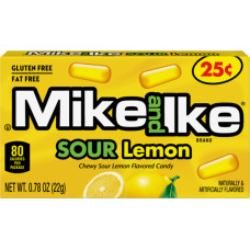 MIKE AND IKE SOUR LEMON Želejas konfektes ar citronu garšu 22g