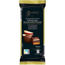 Gourmet Premium chocolate candies with marzipan, apple-flavored cream and dark chocolate filling 125g