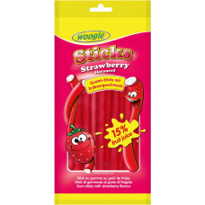 Woogie Sticks strawberry flavoured candies with filling 90g