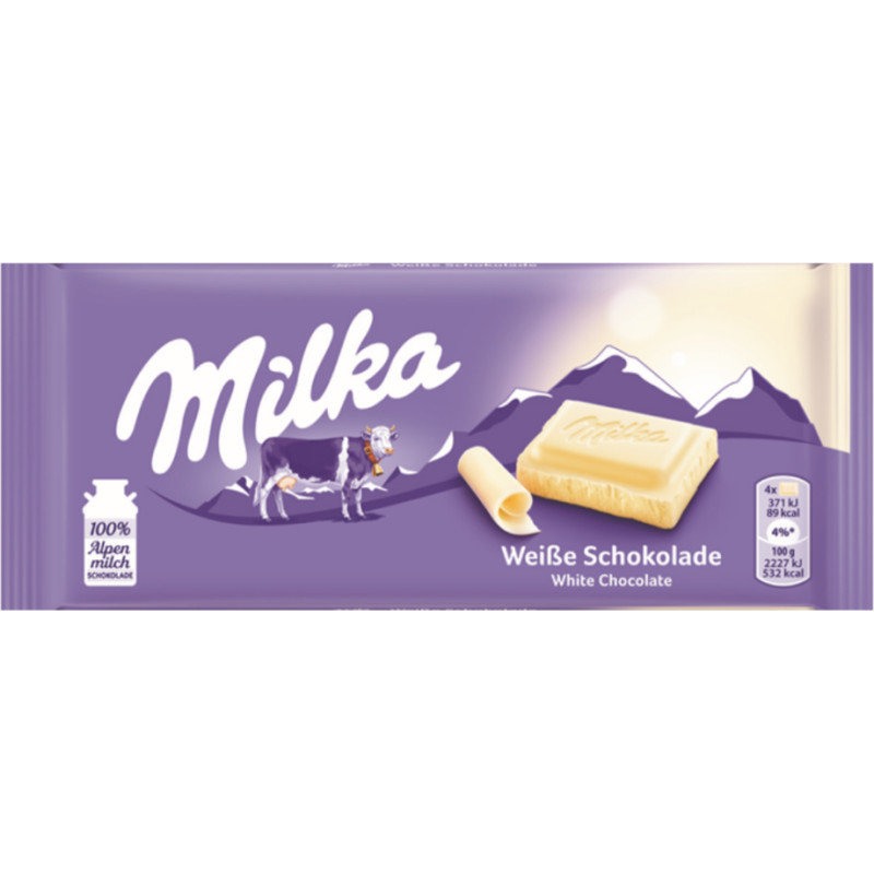 Milka White white chocolate 100g