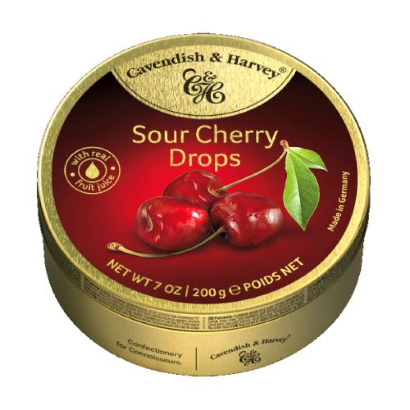 C&H Sour Cherry Drops candy 200g