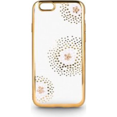 Beeyo Aizmugurējais vāciņš Beeyo Sony E5 Flower Dots TPU Gold