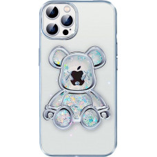 Ilike Aizmugurējais vāciņš iLike Apple iPhone 14 Pro Silicone Case Print Desire Bear Silver