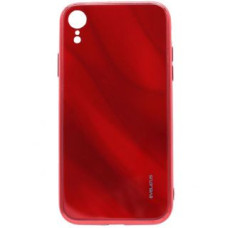 Evelatus Aizmugurējais vāciņš Evelatus Apple iPhone XR Water Ripple Full Color Electroplating Tempered Glass Case Red