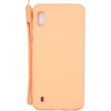 Evelatus Aizmugurējais vāciņš Evelatus Samsung Galaxy A10 Soft Touch Silicone Case with Strap Pink