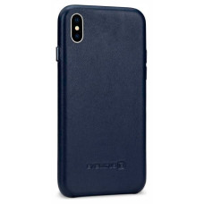 Evelatus Aizmugurējais vāciņš Evelatus - Leather case for Apple iPhone X Dark Blue