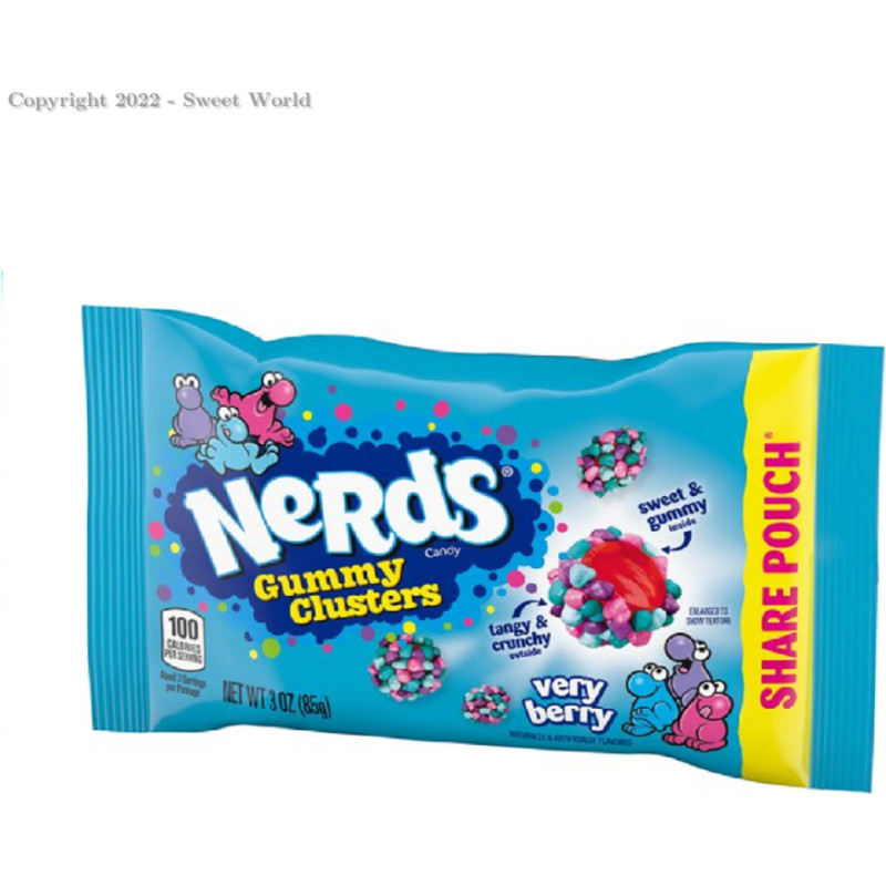 NERDS Gummy Clusters Very Berry konfektes 85g