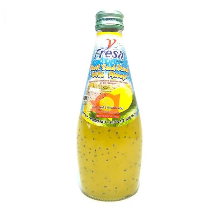 Vinut bazilika sēkliņu dzēriens ar mango garšu 290ml