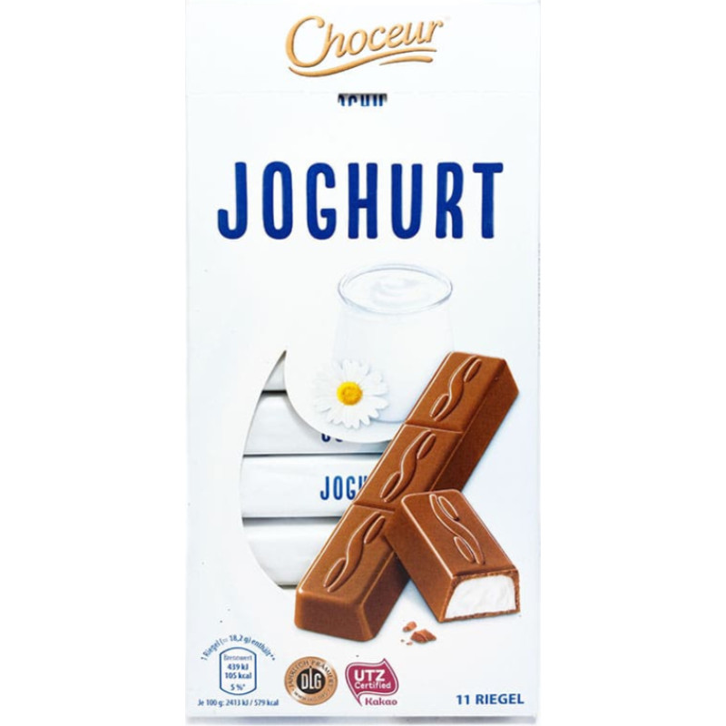 Choceur milk chocolate bars with yogurt cream filling 11 pieces