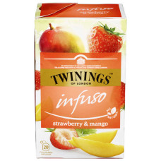 Чай фруктовый Twinings Infuso со вкусом клубники и манго 20 пакетиков по 30г