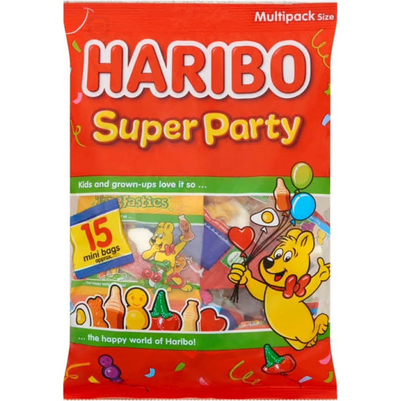 Jelly candies Haribo Super Party x15 Mini Bags 375g