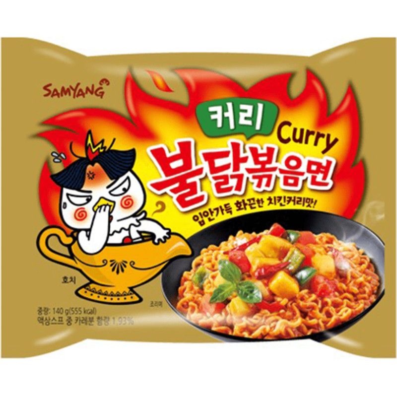 Ātri pagatavojamās nūdeles SAM YANG (HOT CHICKEN CURRY) 140g