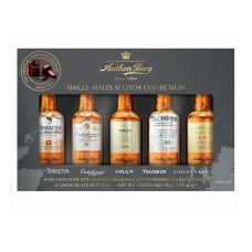 Anthon Berg Scotch Collection viskija pildīta tumšā šokolāde 5gab 78g