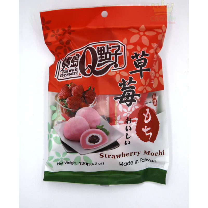 Q Brand Mochi with strawberry flavor 120g