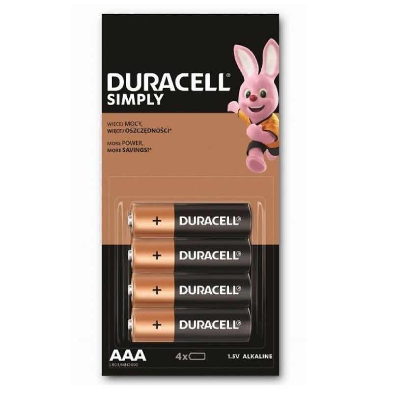 Duracell AAA sārma baterijas 4gb