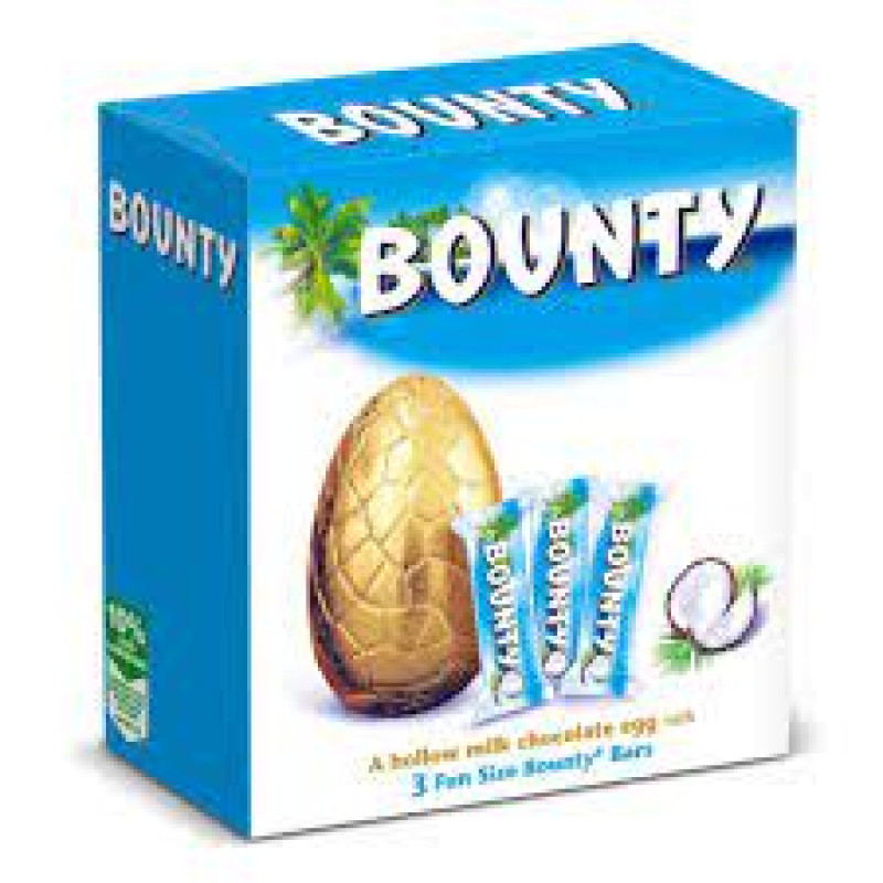 Bounty milk chocolate egg with coconut flavor + 3 bars 235.5g