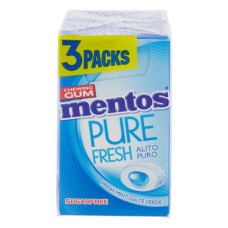 MENTOS Pure Fresh Mint košļājamās konfektes 3x20g