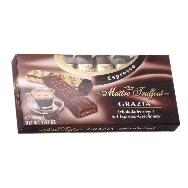 Maitre Truffout Espresso dark chocolate with coffee flavor 100g