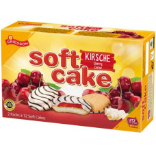 Griesson Soft Cake Kirsche biskvīta cepumi ar ķiršu želeju un balto šokolādi 300g