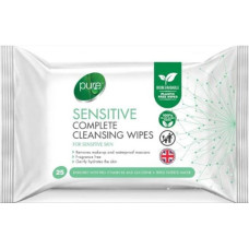 Влажные салфетки PURE Sensitive для очищения кожи лица 25 шт.