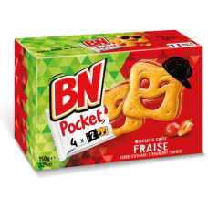 BN Pocket cepumi ar zemeņu krēma pildījumu 150g