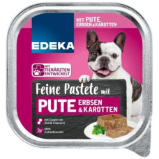 Edeka Feine pastēte suņiem ar tītaru, zirņiem un burkāniem 300g