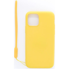 Evelatus Aizmugurējais vāciņš Evelatus Apple iPhone 11 Pro Soft Touch Silicone Case with Strap Yellow