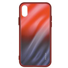 Evelatus Aizmugurējais vāciņš Evelatus Samsung Galaxy A20e Water Ripple Full Color Electroplating Tempered Glass Gradient Red-Black