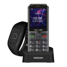 Maxcom Mobilie telefoni MaxCom  Maxcom Comfort MM735 ze stacją ładującą + opaska SOS czarny/black