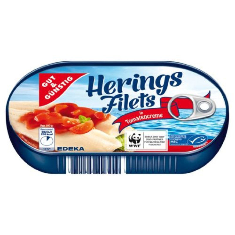 G&G Herings Filets siļķes fileja tomātu mērcē 200g