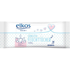 Elkos Sensitive Wipes mitrās salvetes jutīgai ādai x160