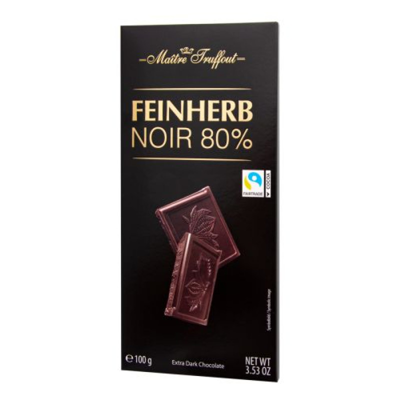 Maitre Truffout dark chocolate 80% 100g