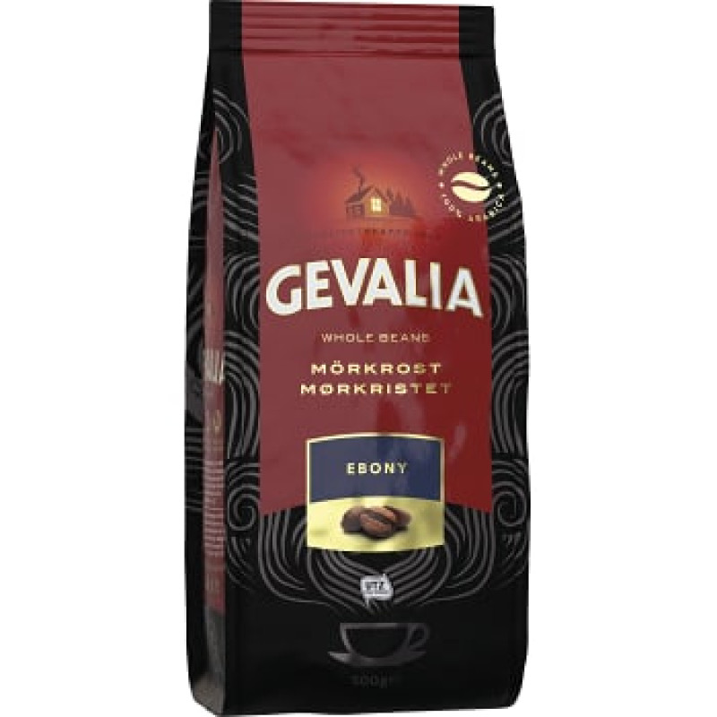 Gevalia Morkrost ebony kafijas pupiņas 500g