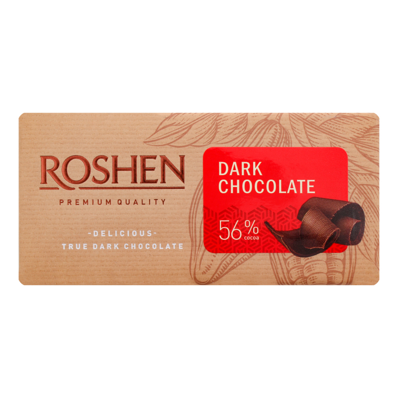 ROSHEN tumšā šokolāde 56% kakao 90g