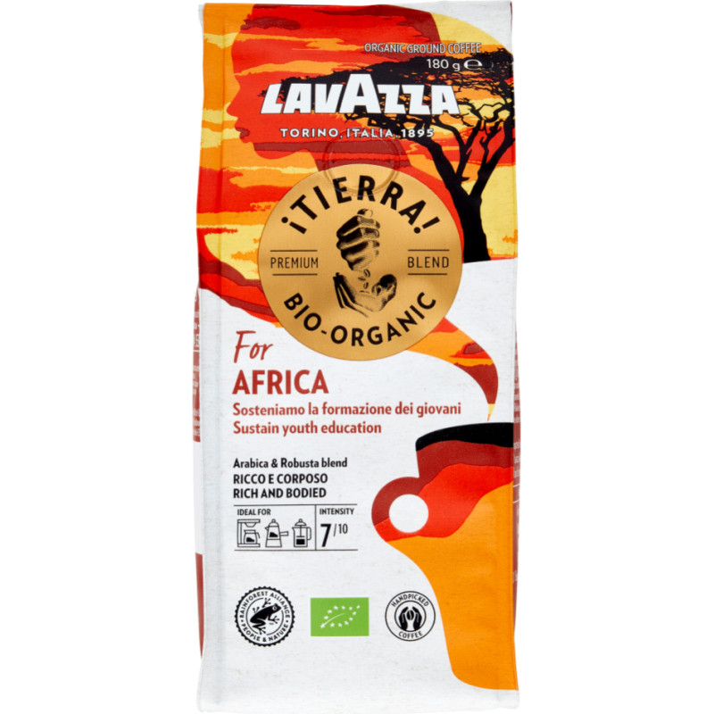 Кофе Lavazza Tierra Bio-Organic для Африки молотый 180г