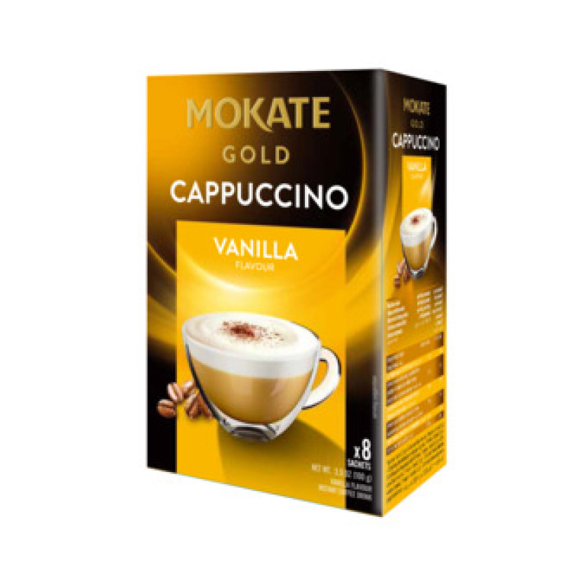 Mokate GOLD cappuccino with vanilla flavor x8 100g