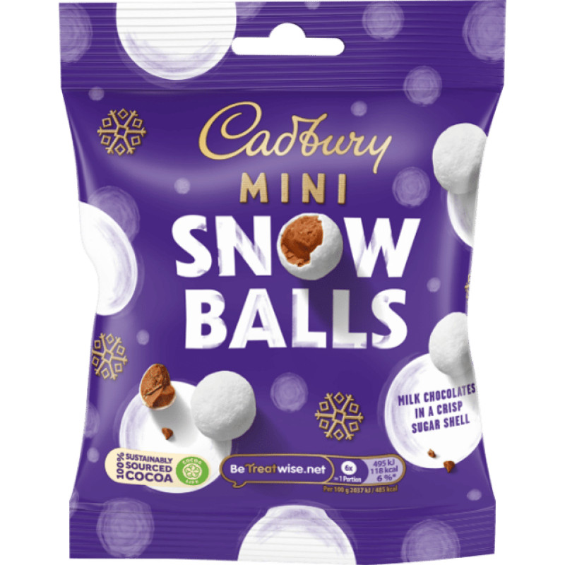 CADBURY Dairy Milk Snow Balls milk chocolate 80g