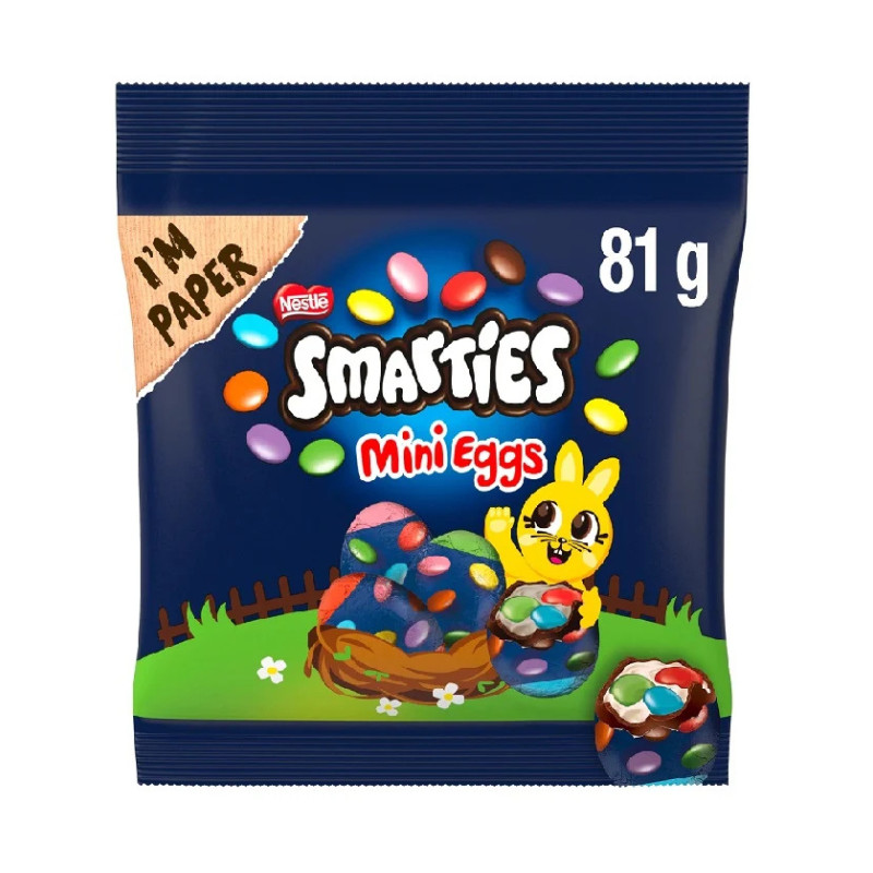 Smarties Mini Eggs chocolate eggs with milk cream filling and dragees 81g