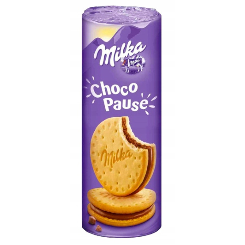 MILKA Choco Pause cookies with chocolate cream filling 260g