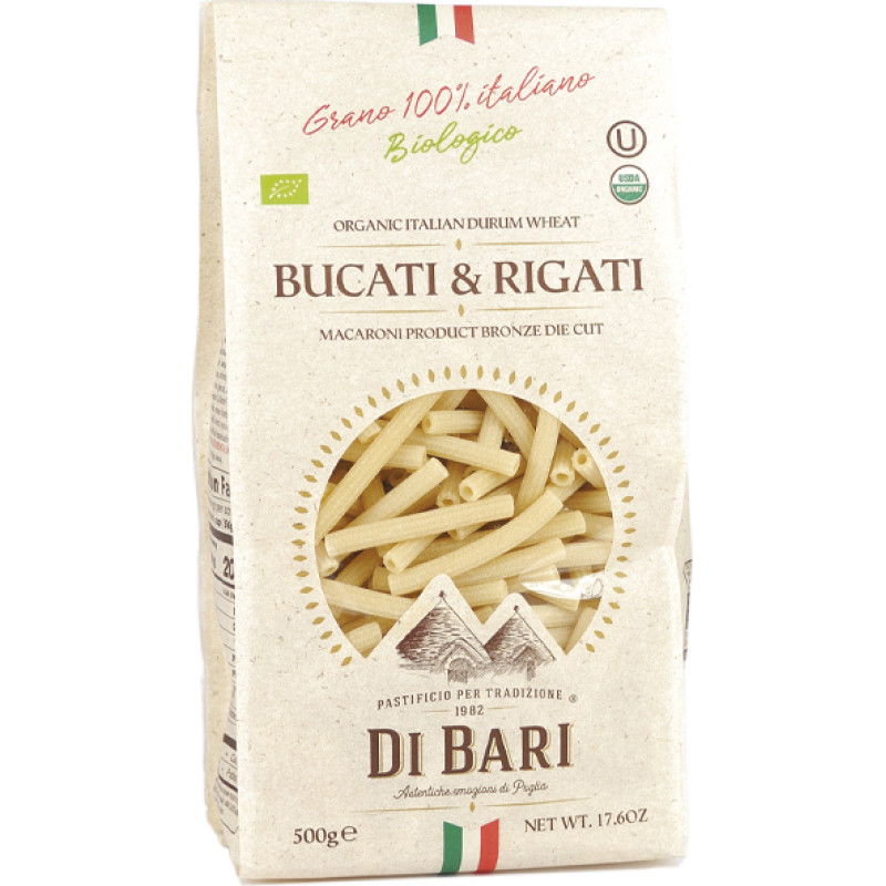 Di Bari Bucati & Rigati 100% bioloģiski makaroni 500g