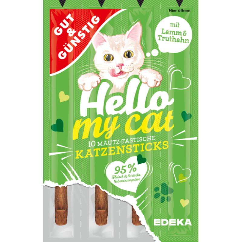 G&G Hello My Cat Gardumi kaķiem - jēra/tītara gaļas rullīši  x10 50g