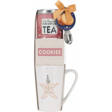 Becky's gift set, with white mug, tea and cookies 35g