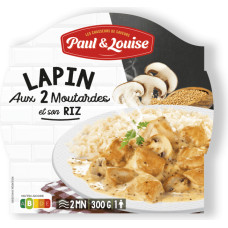 PAUL & LOUISE Trusis Dižonas sinepju mērcē ar rīsiem 300g