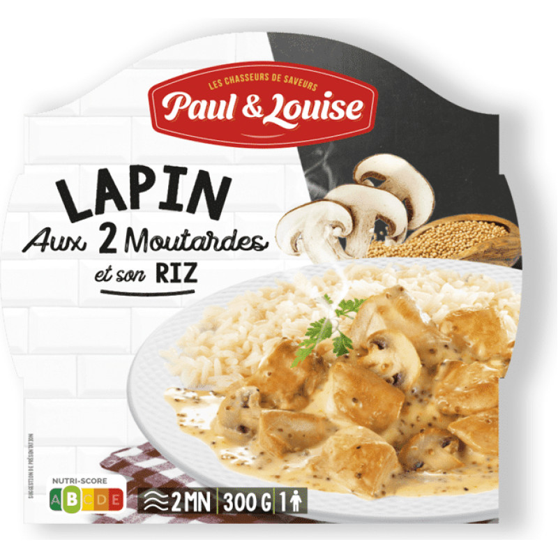 PAUL & LOUISE Trusis Dižonas sinepju mērcē ar rīsiem 300g