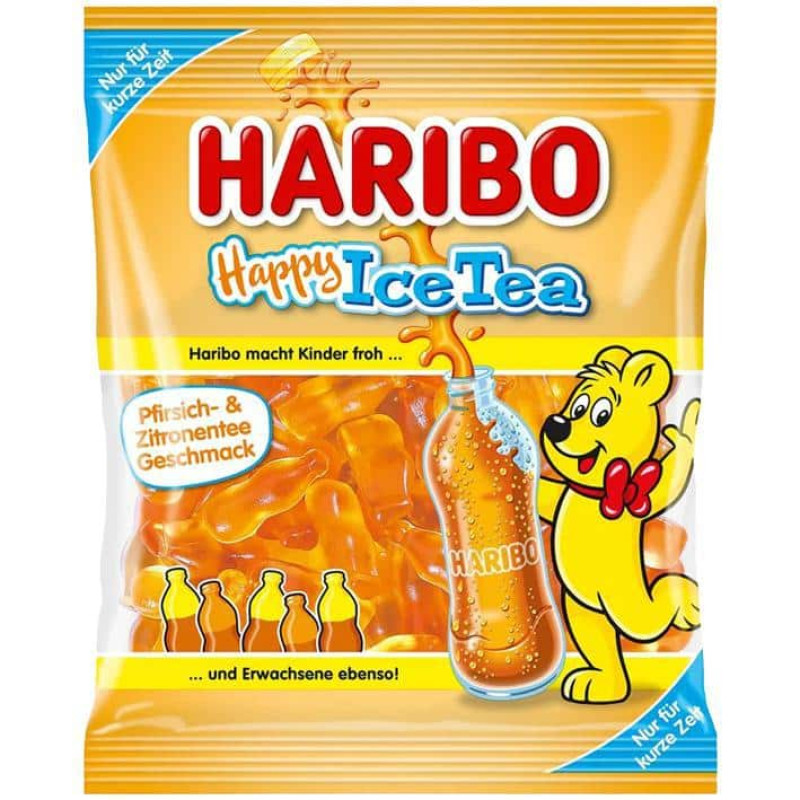 Haribo Happy jelly candies with peach and lemon iced tea flavor 175g