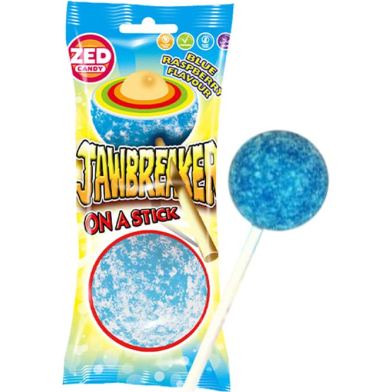 JAWBREAKER on a Stick Blue Raspberry košļājamā gumija 60g