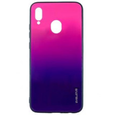 Evelatus Aizmugurējais vāciņš Evelatus Samsung Galaxy A40 Water Ripple Gradient Color Anti-Explosion Tempered Glass Case Gradient Pink-Purple