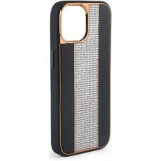 Ilike Aizmugurējais vāciņš iLike Apple iPhone 15 Pro Diamonds and Leather Case Black