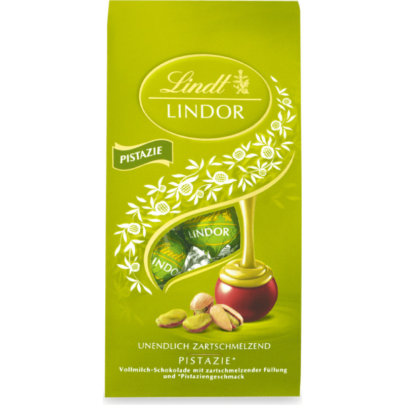 LINDT Lindor šokolādes konfektes ar pistāciju krēmu 137g